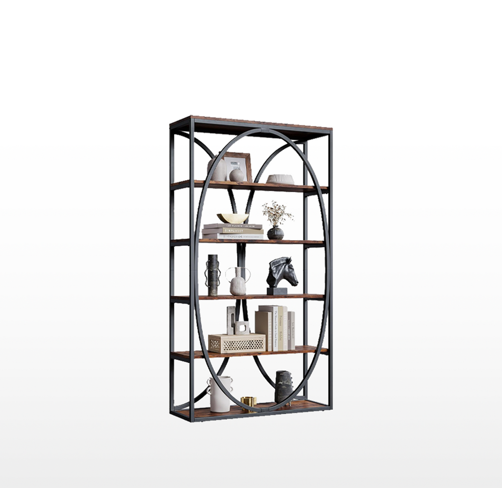 LIKEMET 39.3" Metal Industrial Bookcase