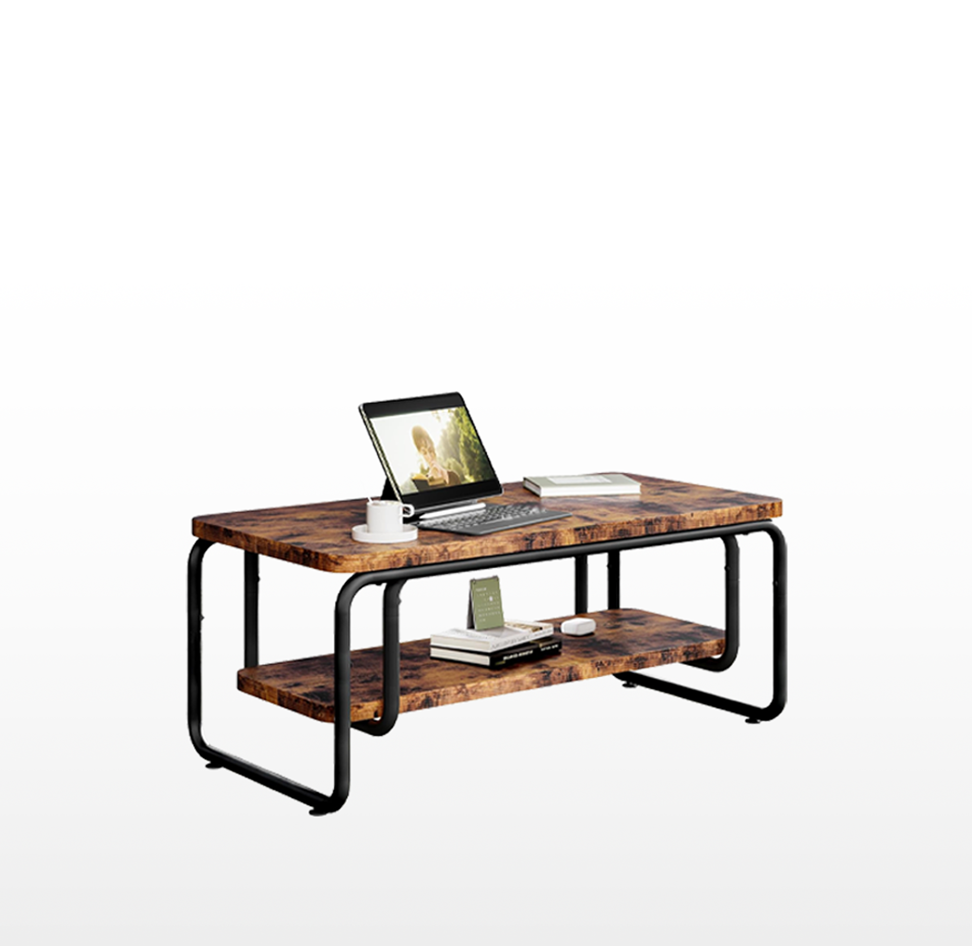 LIKEMET 47" Rounded Rectangular Coffee Table