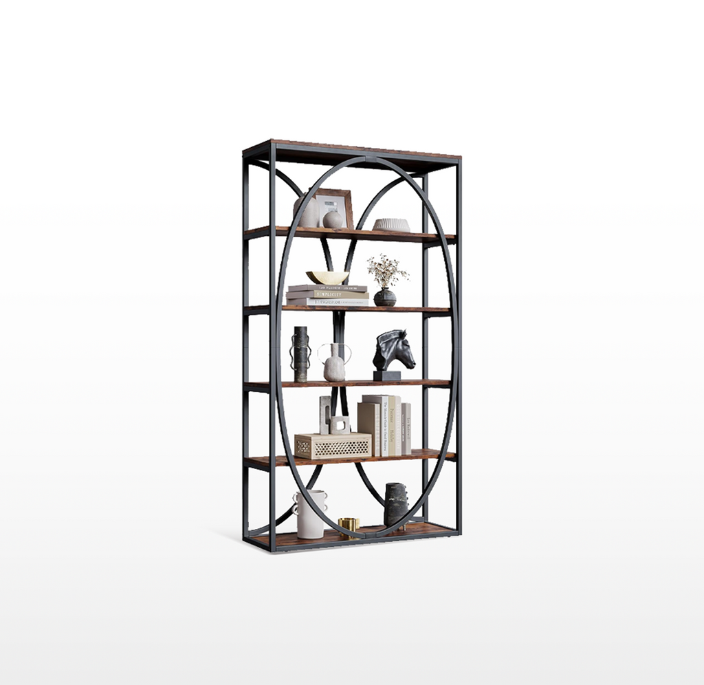 LIKEMET 39.3" Metal Industrial Bookcase