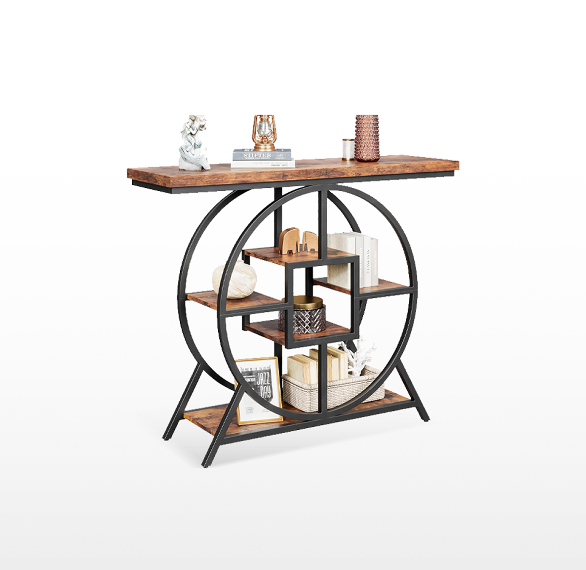 LIKEMET 41.3" Round Base Console Table
