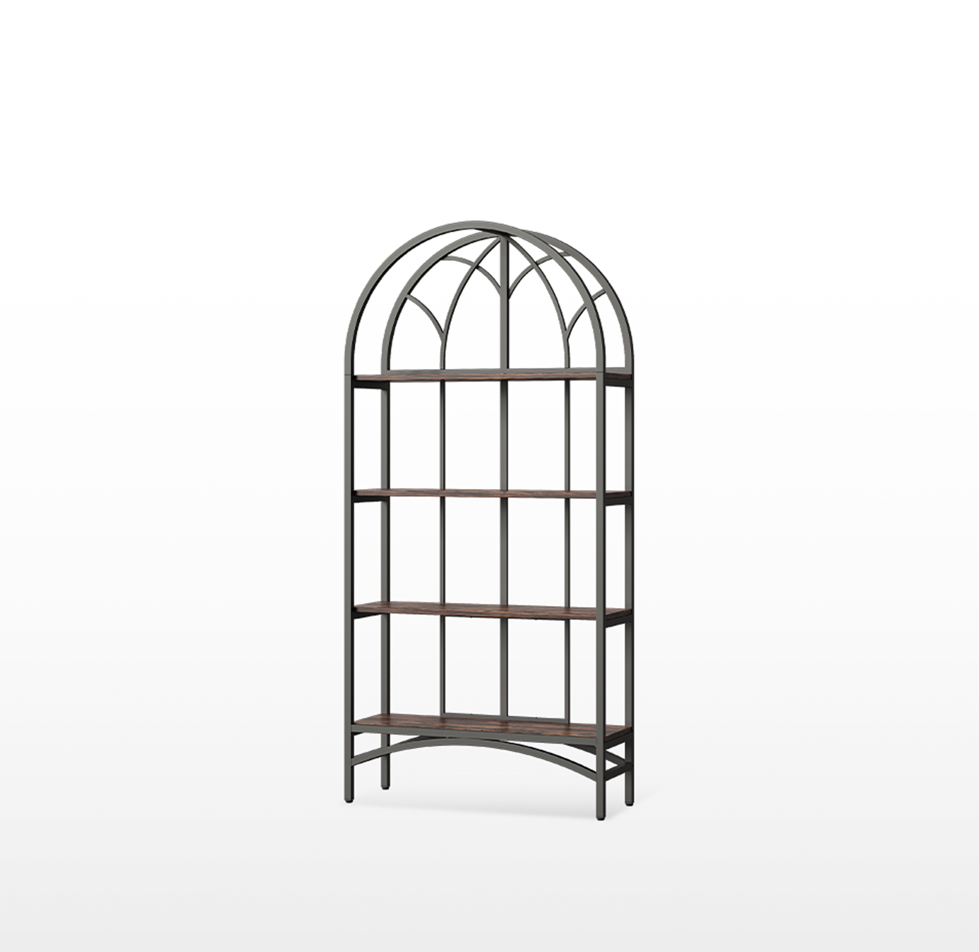 LIKEMET 70.8" High Arched Bookcase