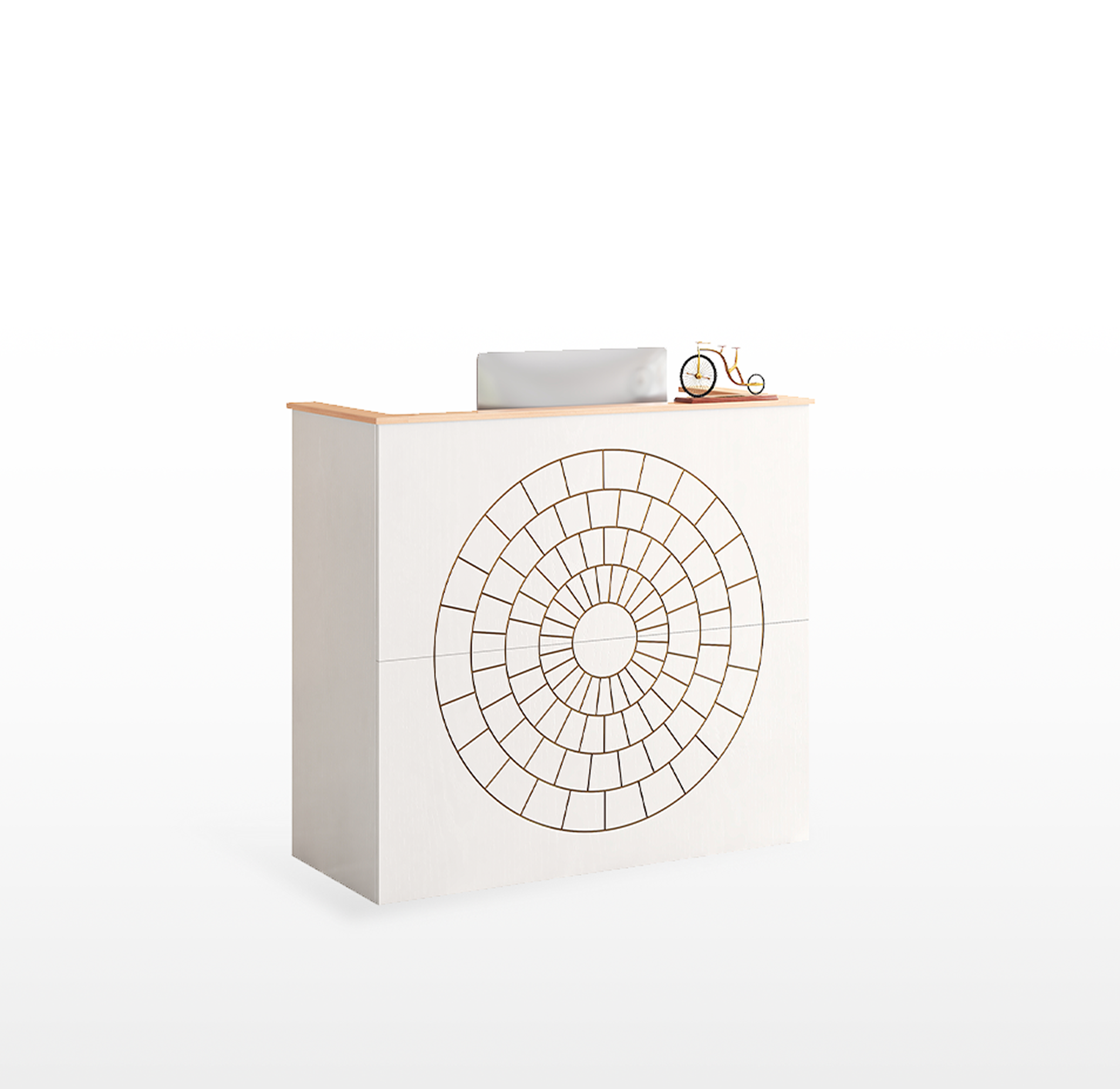 LIKEMET 47” Reception Desk with Counter
