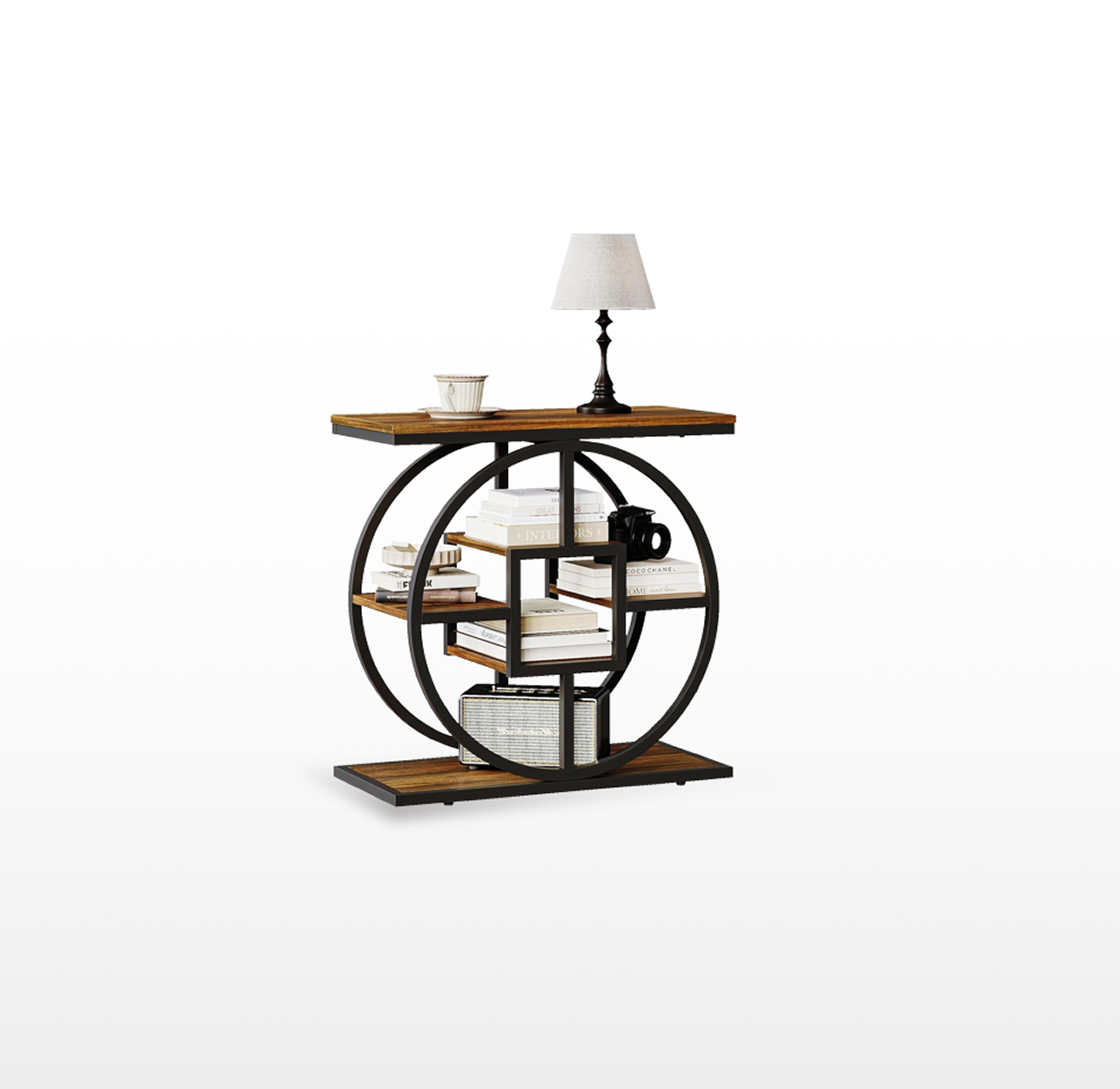 LIKEMET Geometric Frame Narrow End Table