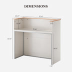 LIKEMET 47” Reception Desk with Counter