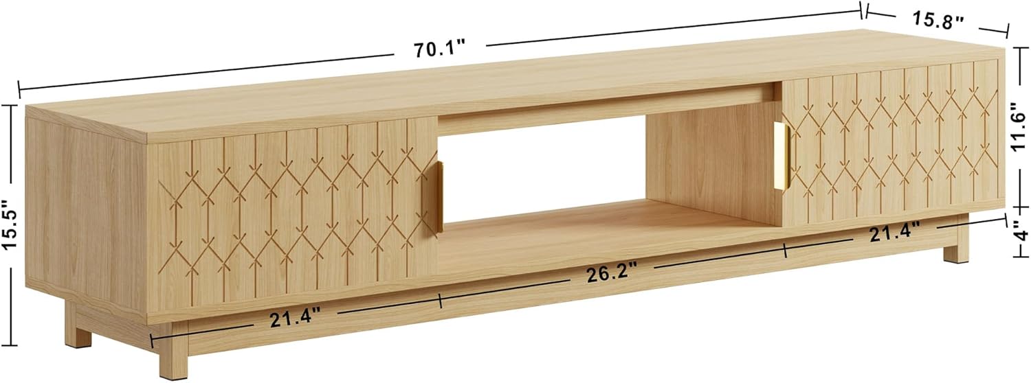 LIKEMET 70.8“ Modern Grain TV Stand