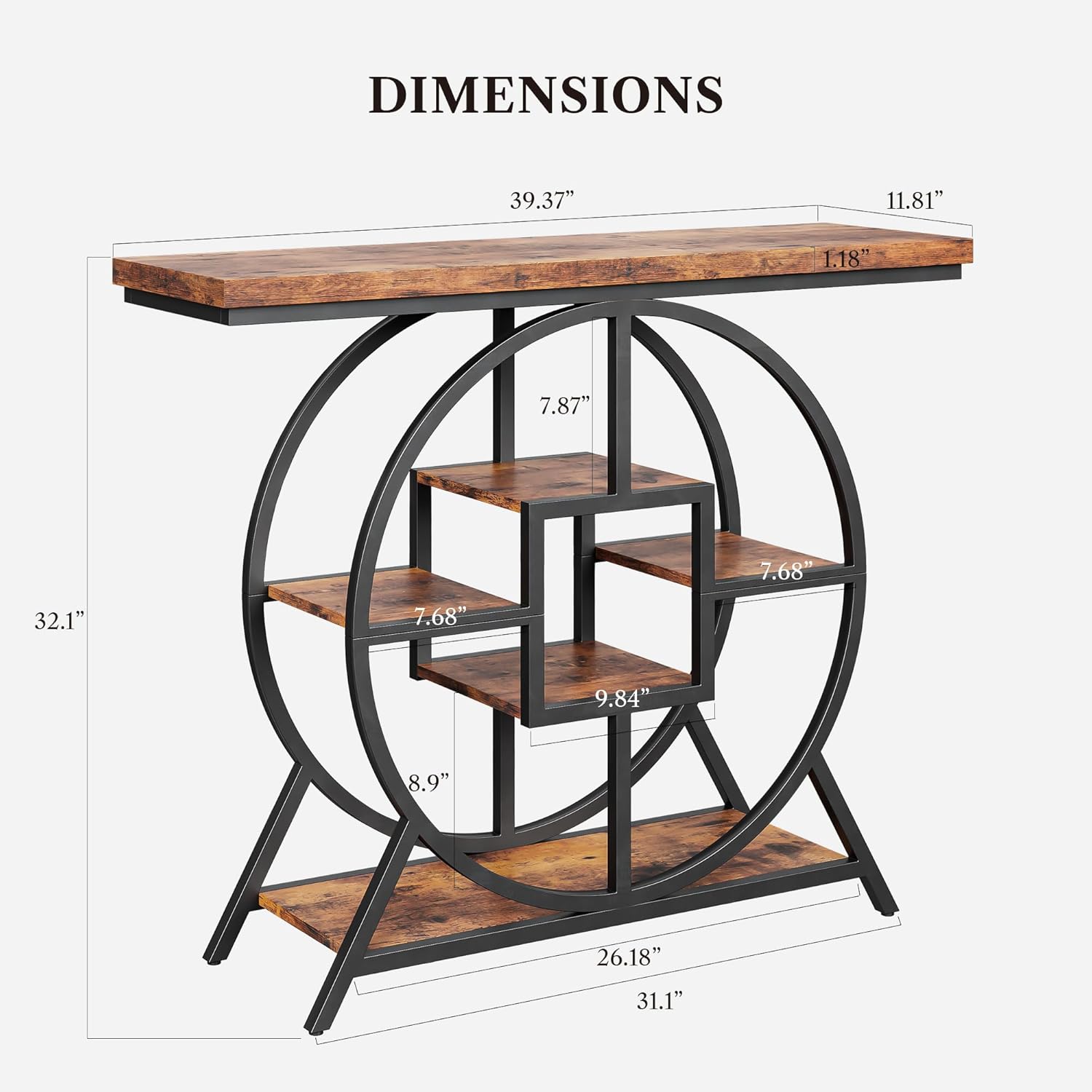 LIKEMET 41.3" Round Base Console Table