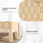 LIKEMET Fish Scale Farmhouse Locker