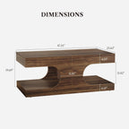 LIKEMET 47.2" Combination Arched Coffee Table
