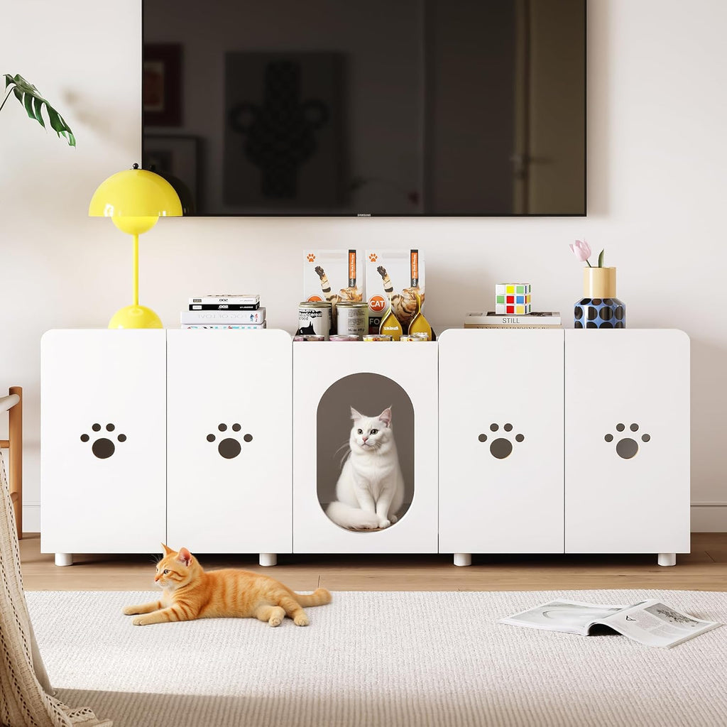 LIKEMET Hidden Double Cat Litter Box