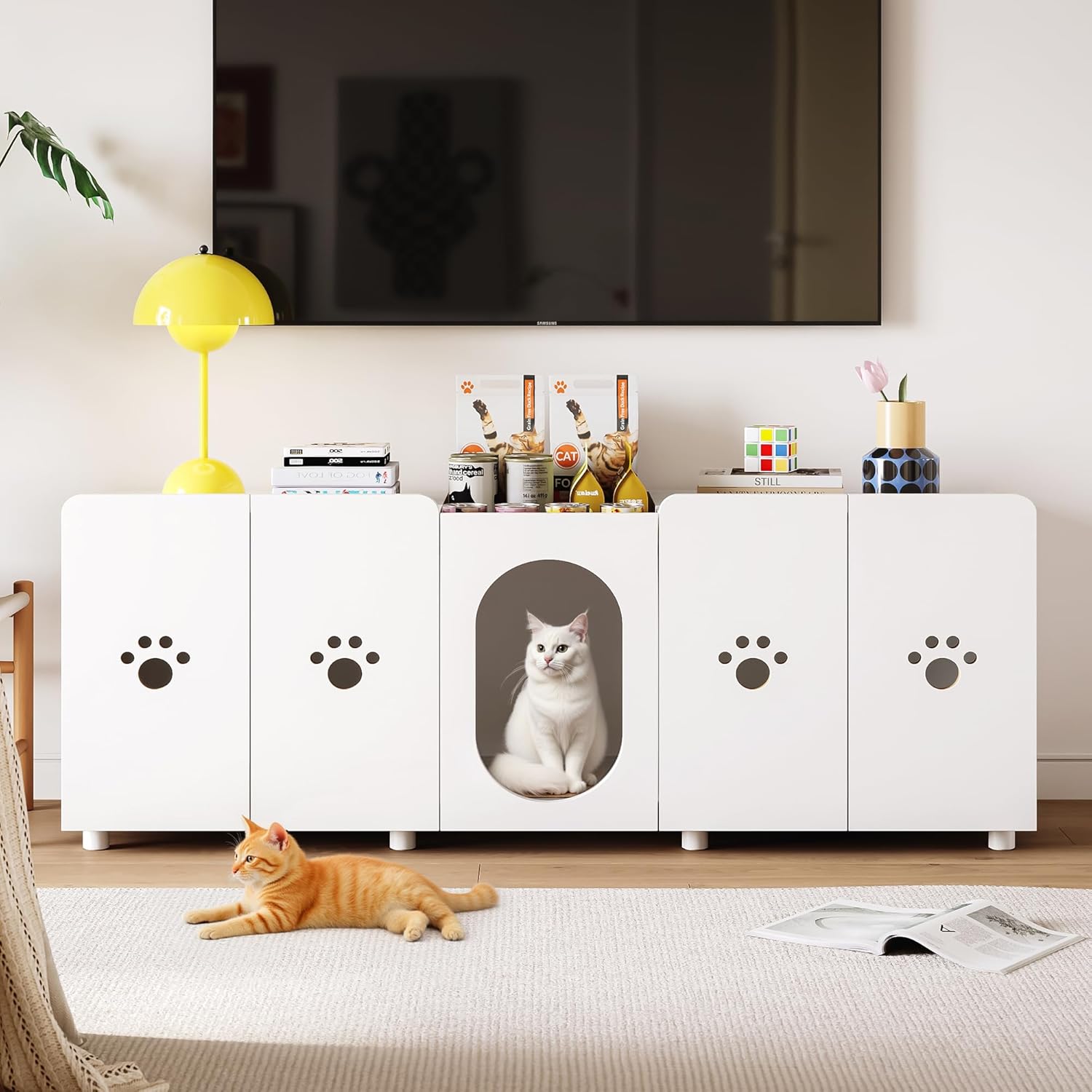 LIKEMET Hidden Double Cat Litter Box