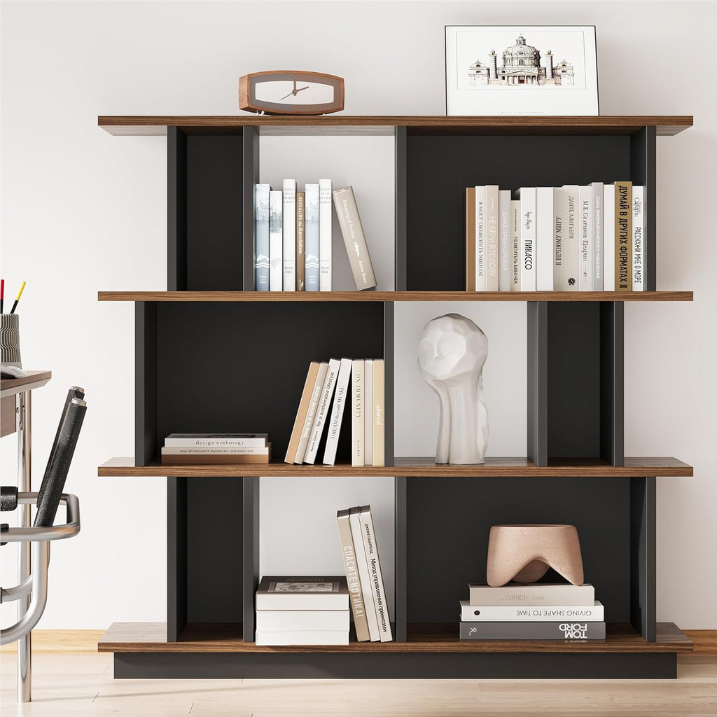 LIKEMET 47" Geometric Bookshelf