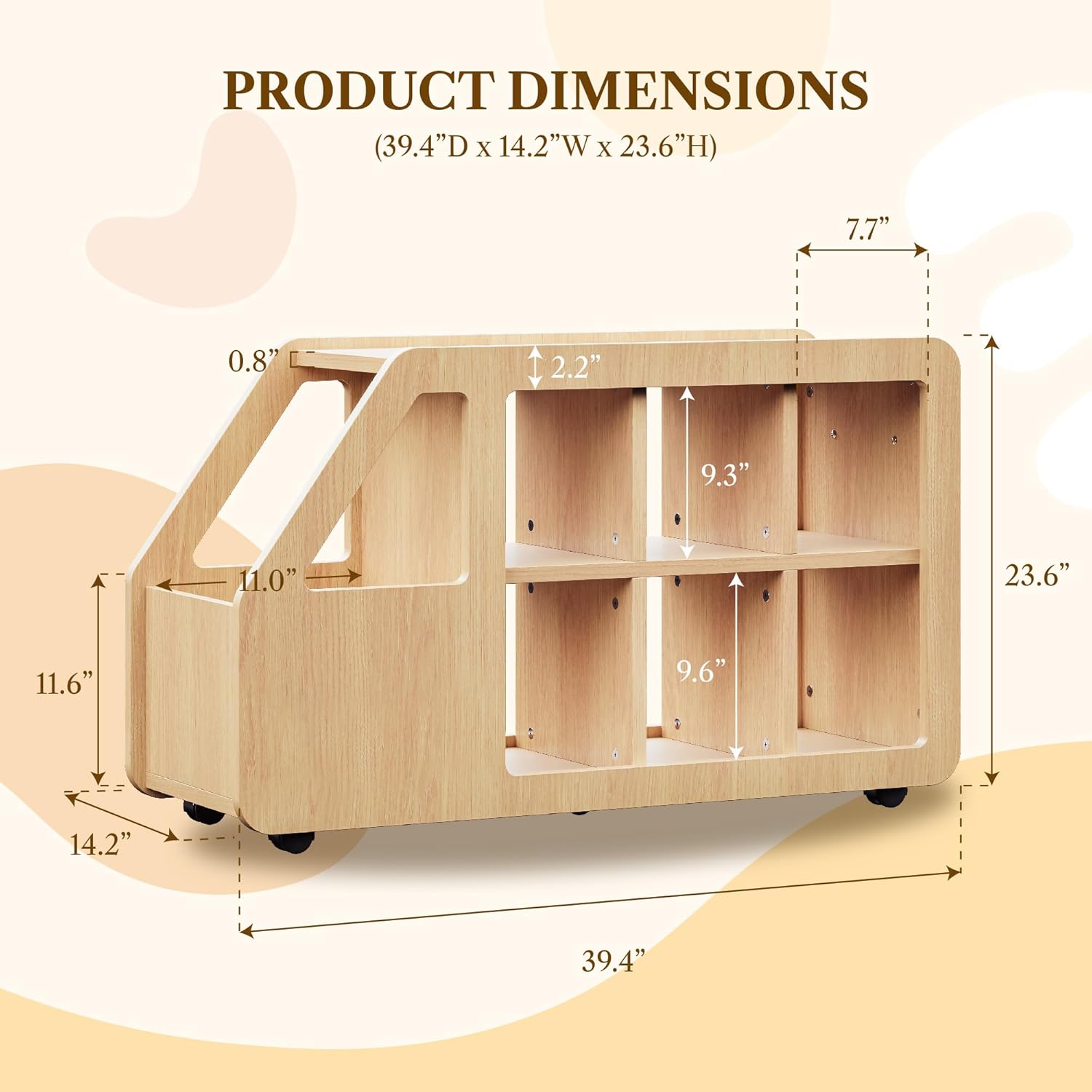 LIKEMET Car-Shaped Toy Storage Box