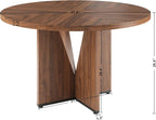 LIKEMET 47" Round Wooden Dining Table