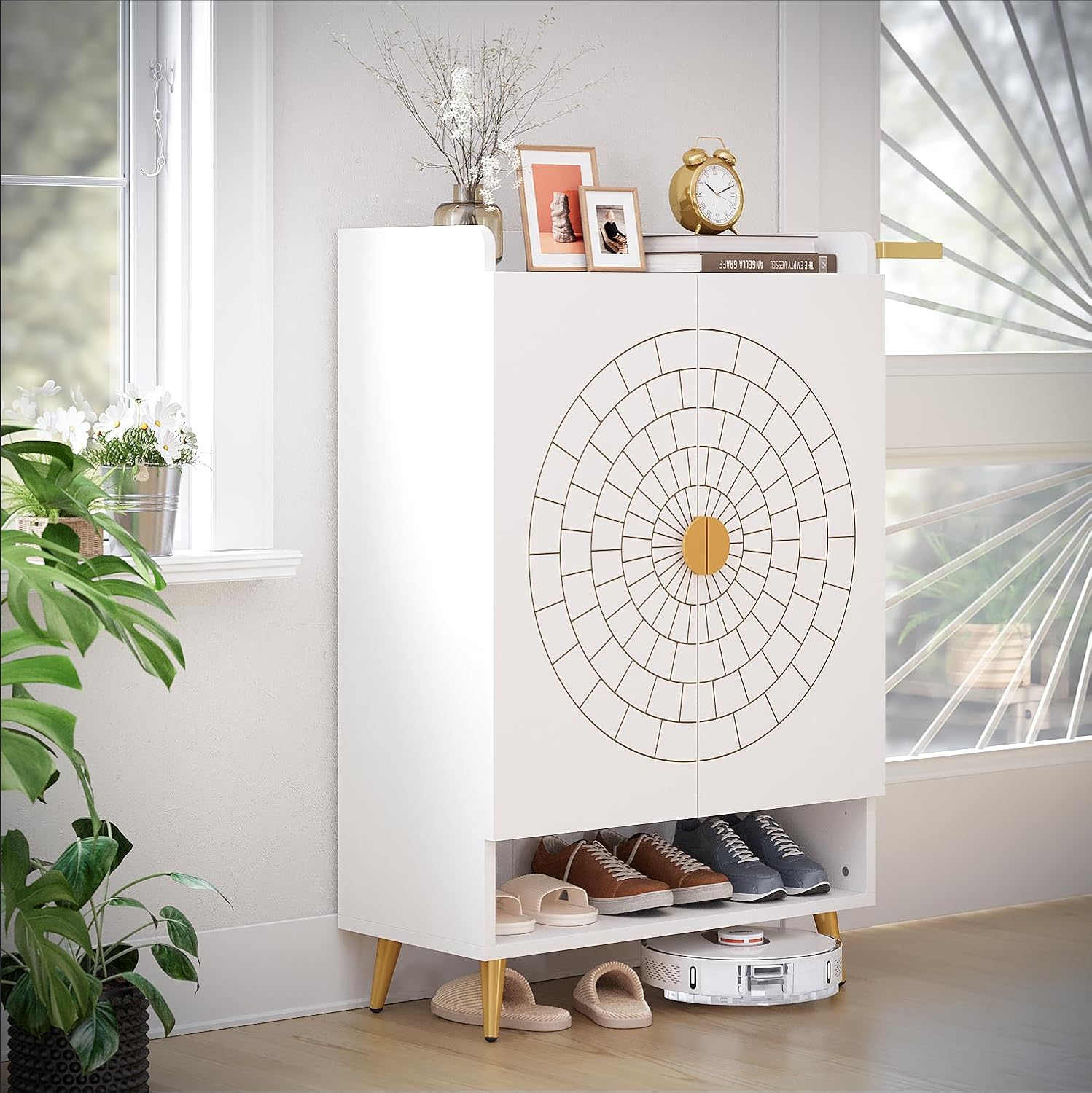 LIKEMET 6-Tier Shoe Cabinet with Doors