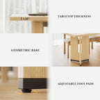 LIKEMET 70.9" Rectangular Wooden Dining Table