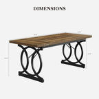 LIKEMET 70.8" Wooden Dining Table