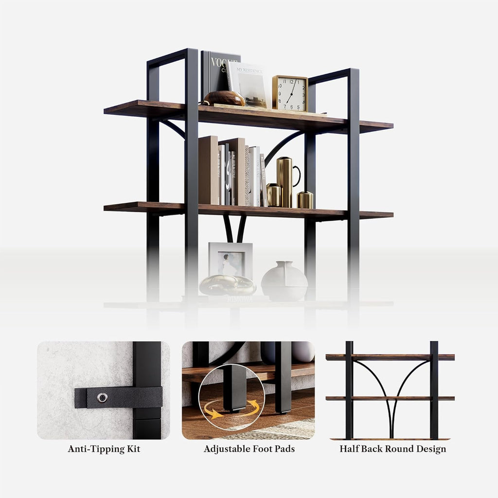 LIKEMET 70“ Open Bookshelf with Half Back