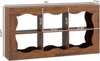 Raithouse 63 Inches Farmhouse Entryway Table, 3-Tier Console Table with 6 Storage, Brown(UPC: 722385213478)