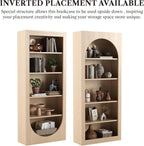 LIKEMET Rotatable Arched Bookcase（71”）