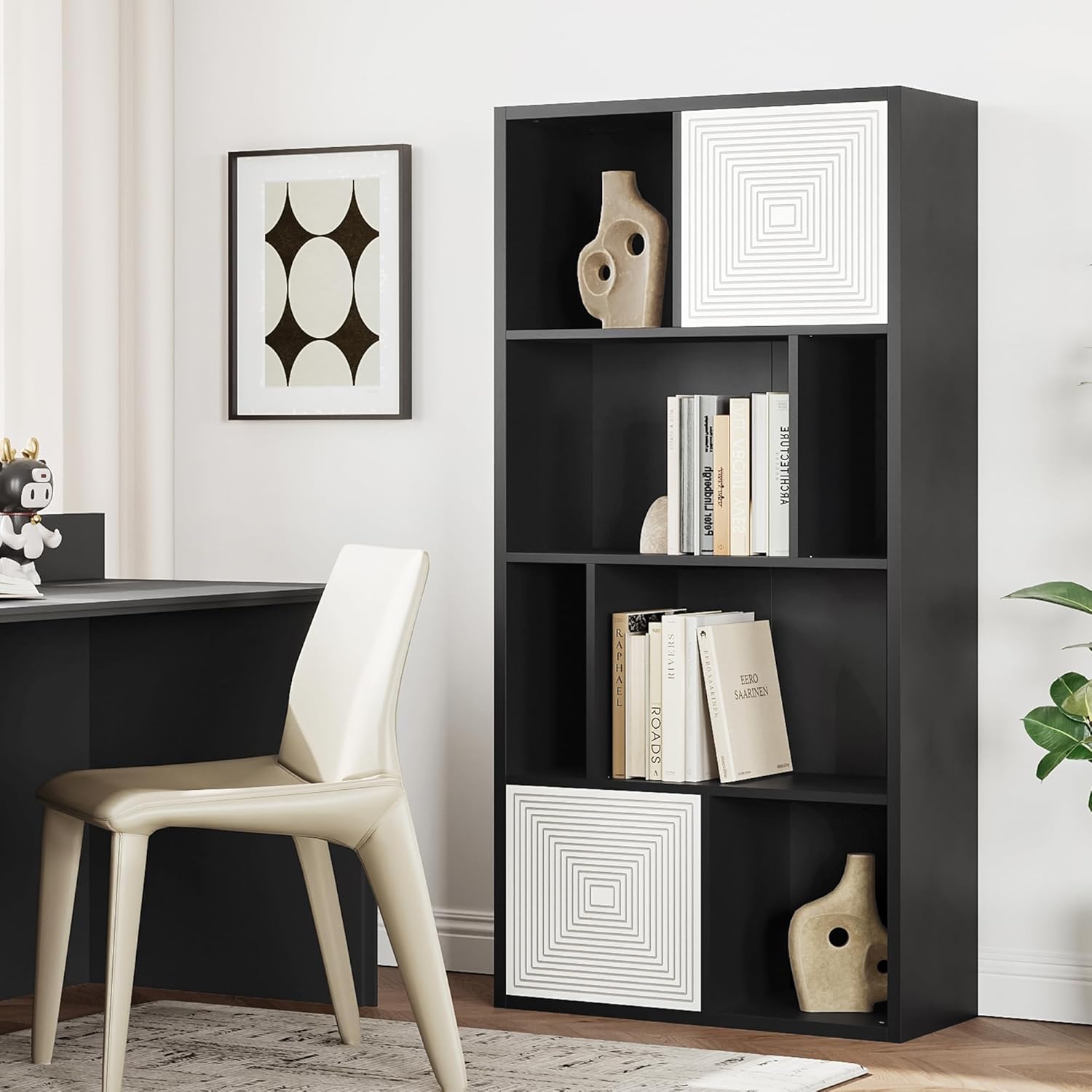 LIKEMET Wooden 8-Compartment Storage Organizer