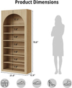 LIKEMET Arched Adjustable Shelf Shoe Cabinet（71“）