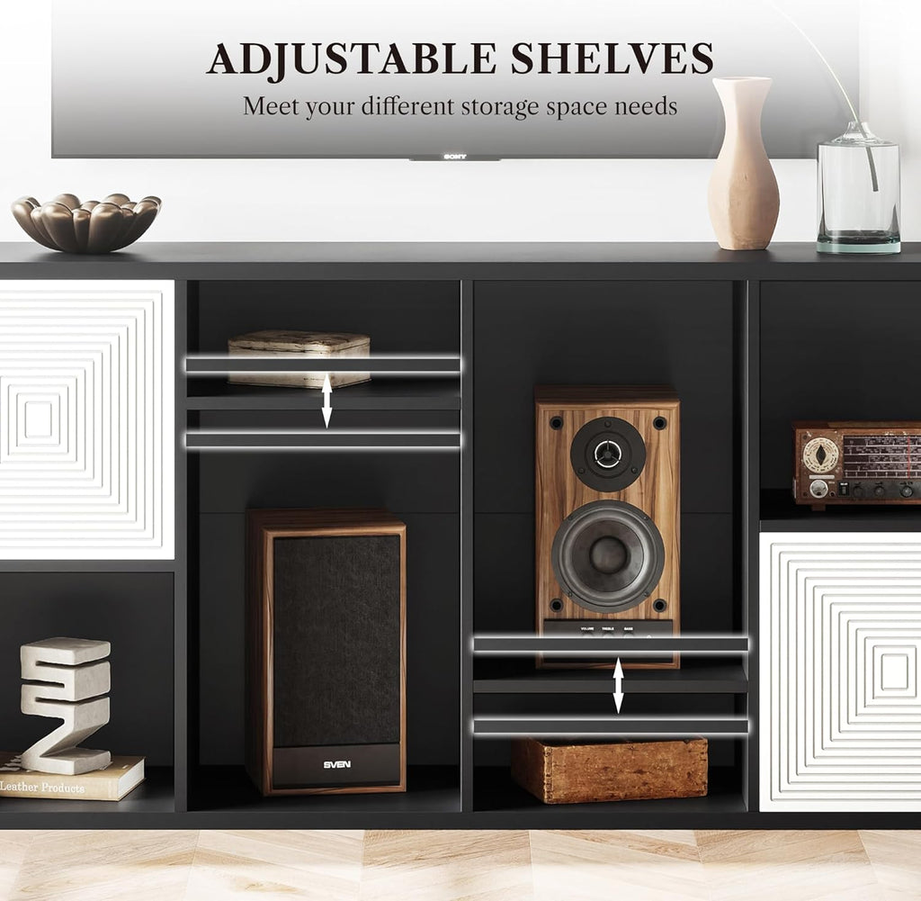 LIKEMET Wooden 8-Compartment Storage Organizer