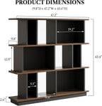 LIKEMET 47" Geometric Bookshelf