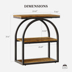 LIKEMET 25" Arched Metal Frame End Table