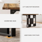 LIKEMET 71" Retro Simple Square Dining Table