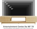LIKEMET 70.8“ Modern Grain TV Stand