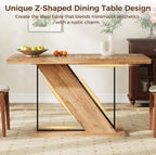 LIKEMET 47" Modern Wooden Small Rectangle Dining Table