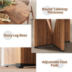 LIKEMET 47" Round Wooden Dining Table
