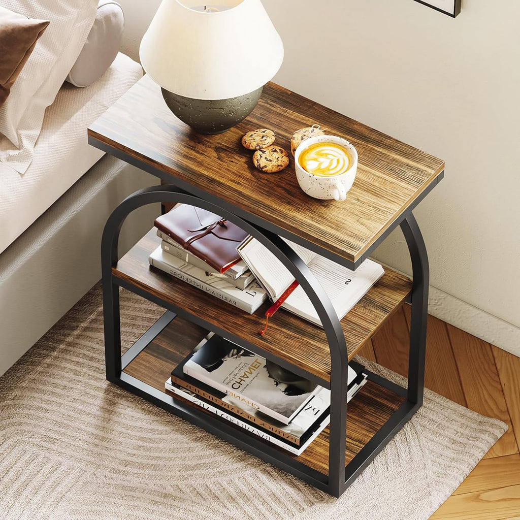 LIKEMET 25" Arched Metal Frame End Table