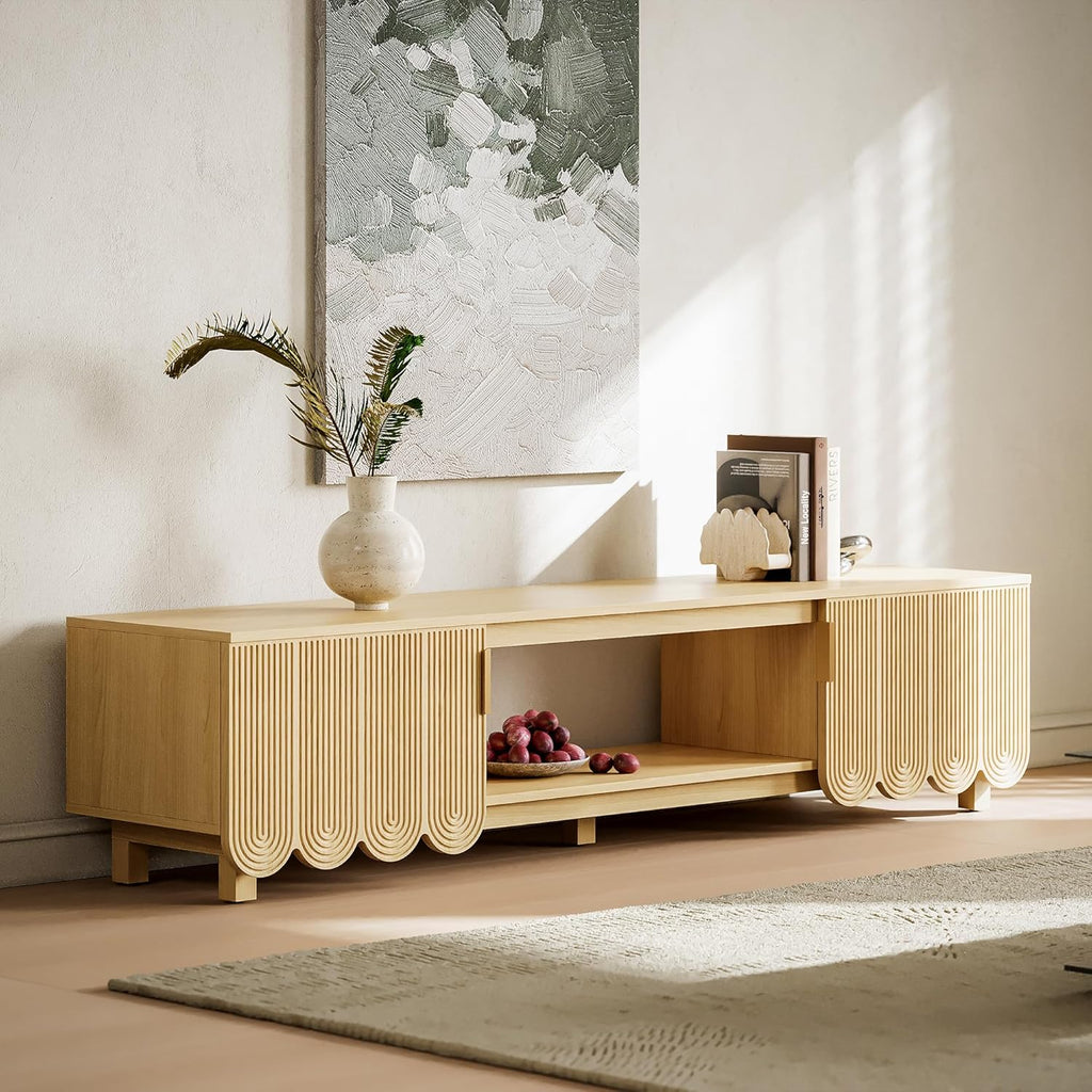 LIKEMET 70.8" Wave TV Stand