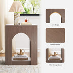 LIKEMET 70.8" Wooden High Arched Bookcase