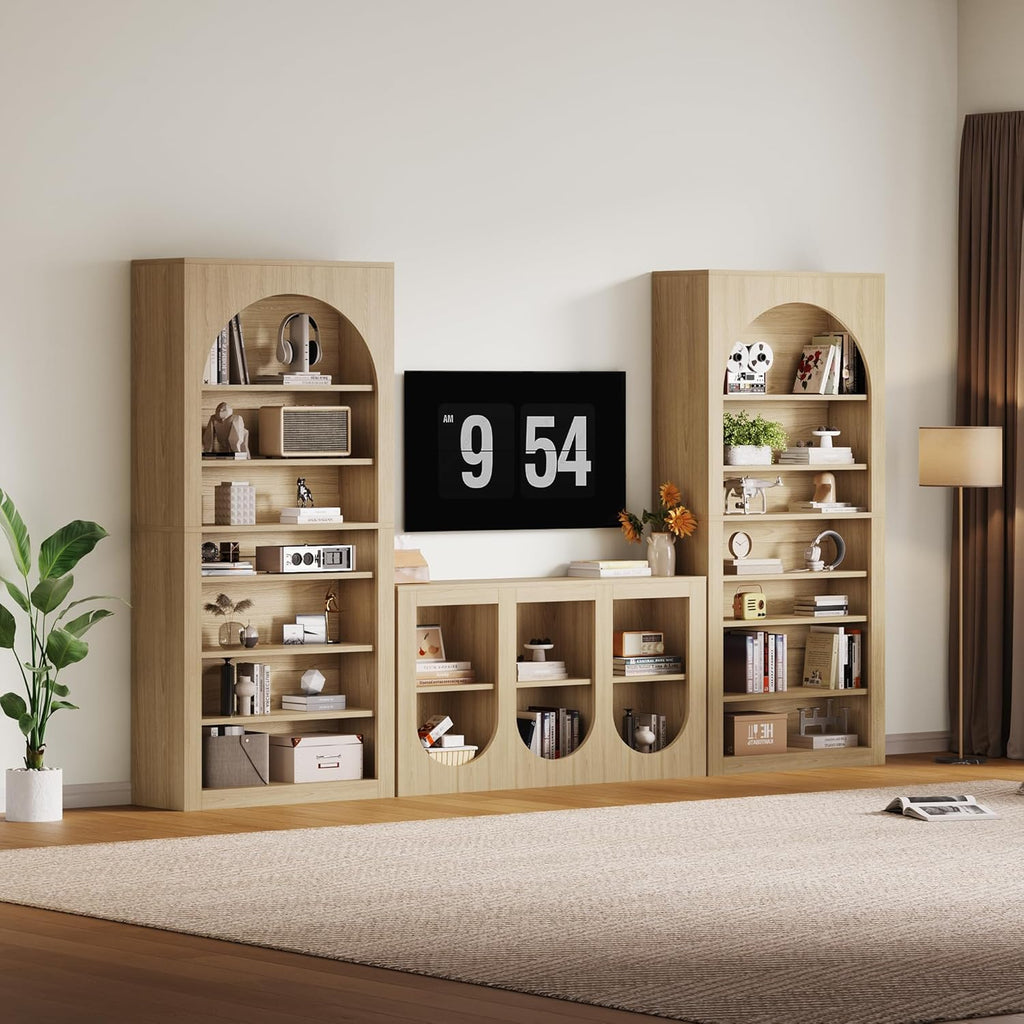 LIKEMET Arched Adjustable Shelf Shoe Cabinet（71“）