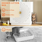 LIKEMET Sunflower Storage Hidden Cat Litter Box