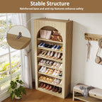 LIKEMET Arched Adjustable Shelf Shoe Cabinet（71“）