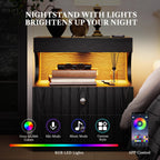 LIKEMET 21" French Nightstand ( LED & Charging Station )
