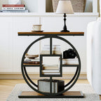 LIKEMET Geometric Frame Narrow End Table