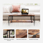 LIKEMET 47" Rounded Rectangular Coffee Table