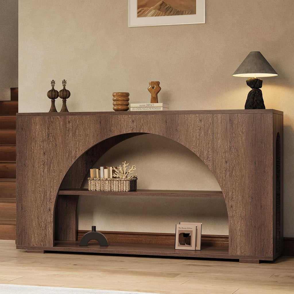 LIKEMET 55" Farmhouse Triplex Console Table