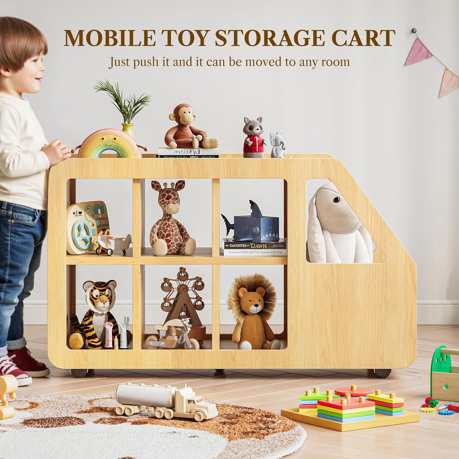 LIKEMET Car-Shaped Toy Storage Box