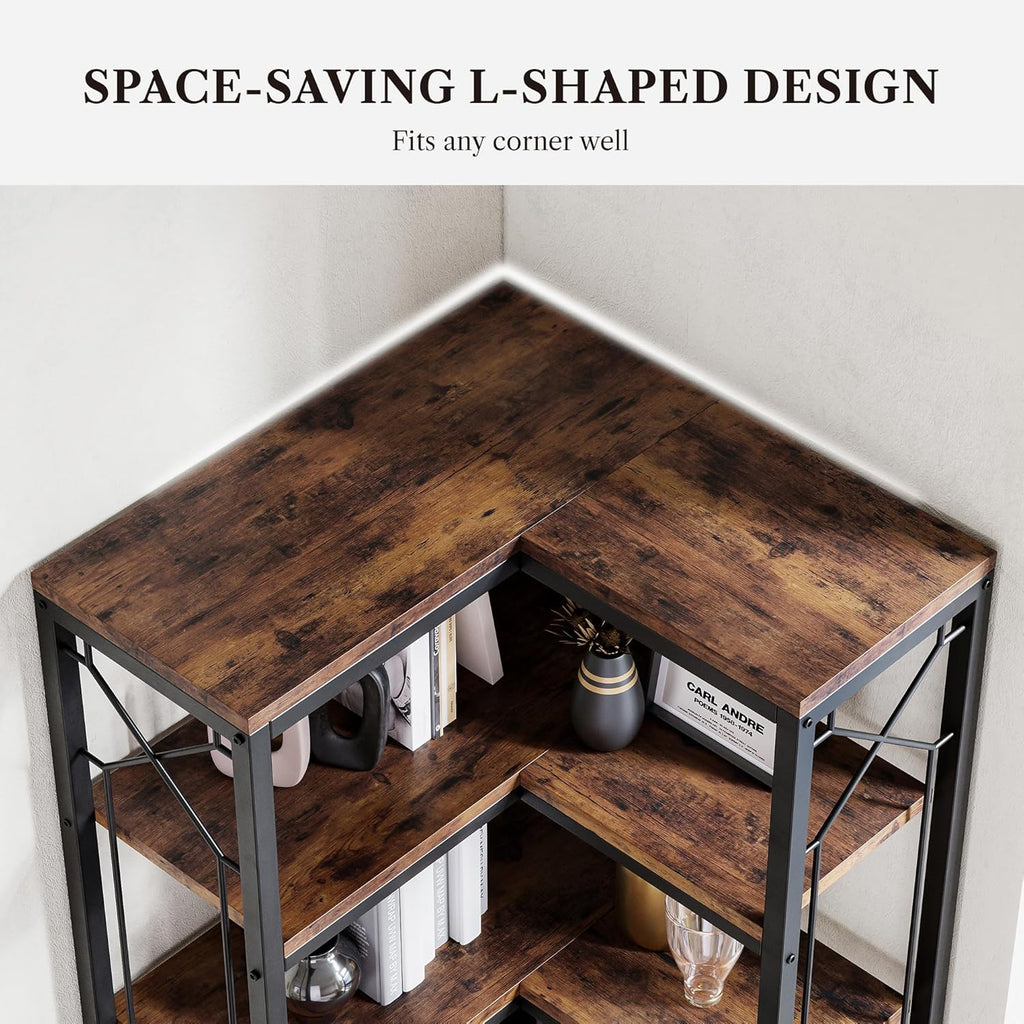 LIKEMET 79" Corner Bookcase
