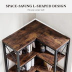 LIKEMET 79" Corner Bookcase