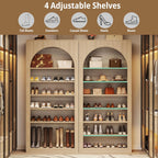 LIKEMET Arched Adjustable Shelf Shoe Cabinet（71“）
