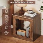 LIKEMET Wavy Farmhouse End Table（24”）