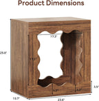 LIKEMET Wavy Farmhouse End Table（24”）