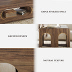 LIKEMET 47.2" Combination Arched Coffee Table