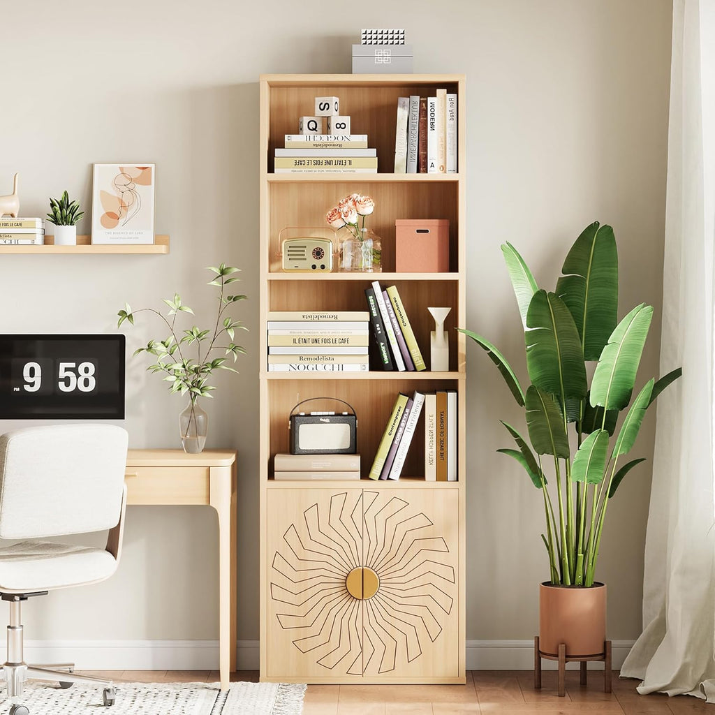 LIKEMET 70.8" Tall Modern Home Bookcase